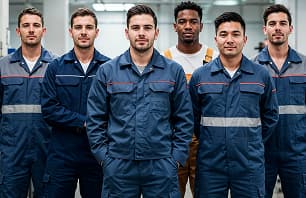 Skilled Workers with Comprehensive Insurance